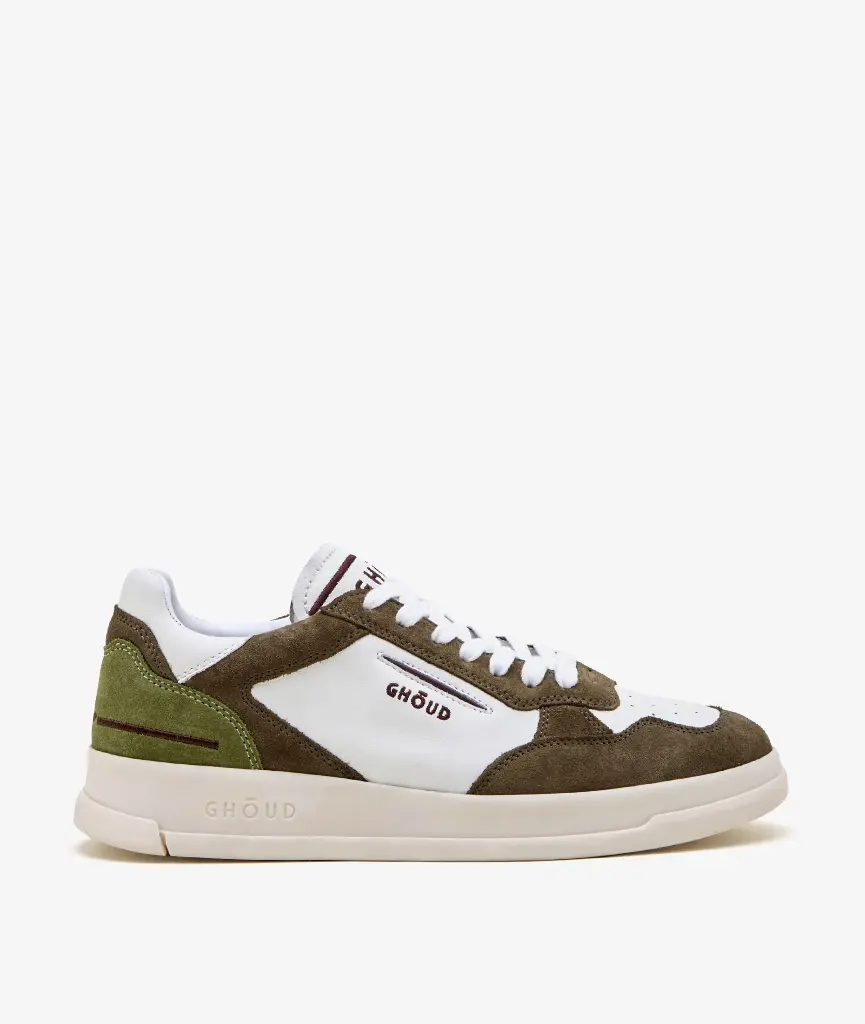 GHOUD VENICE - Sneakers Tweener Low Leather Suede White Military M