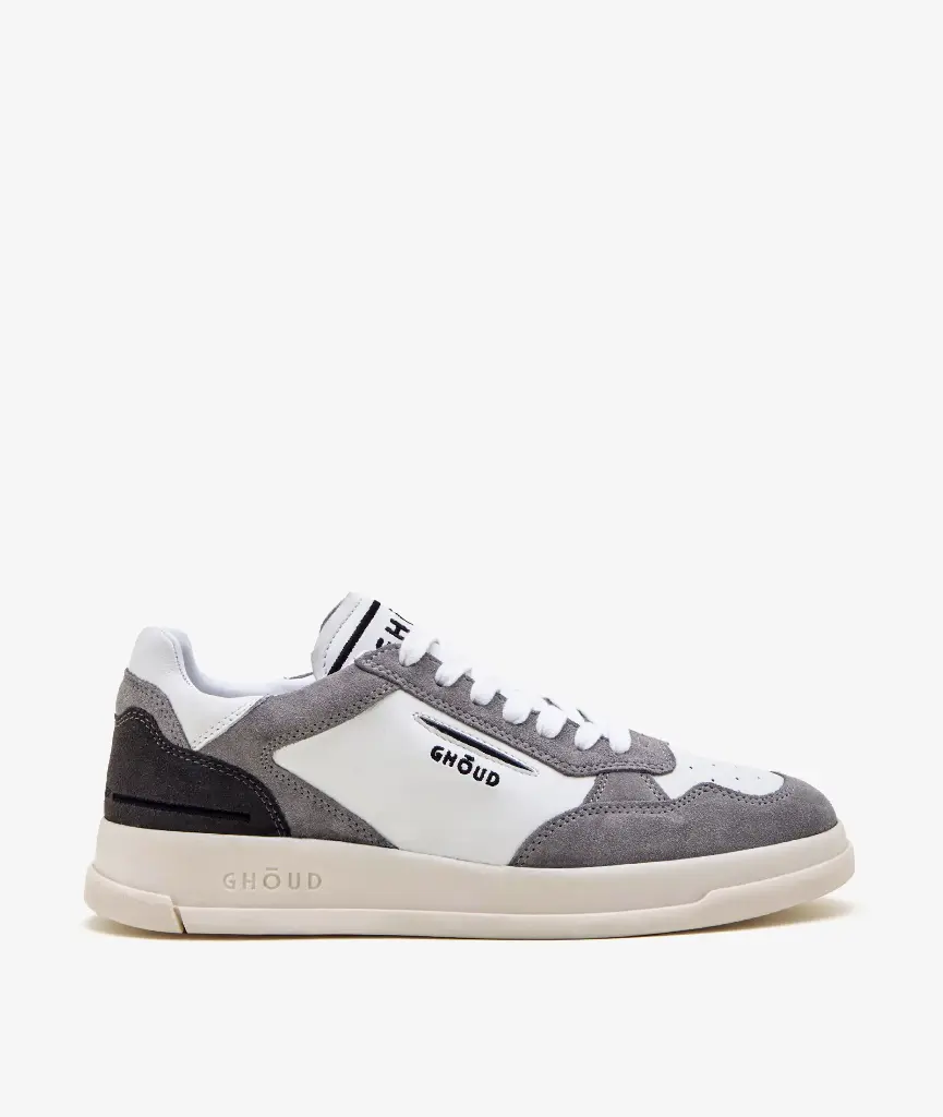 GHOUD VENICE - Sneakers Tweener Low Leather Suede White Grey M