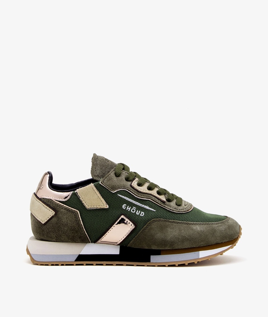 GHOUD VENICE - Sneakers Rush Multi Low Mesh Mirror Military Rose W