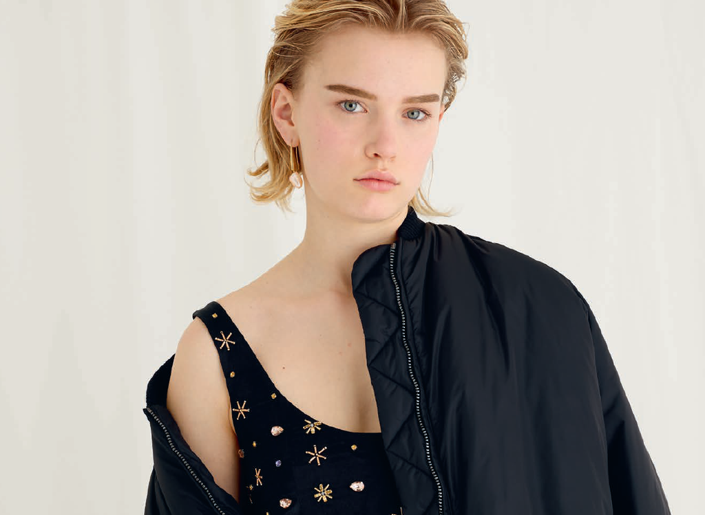 [13203_my coat] FORTE FORTE - Padded nylon bomber jacket