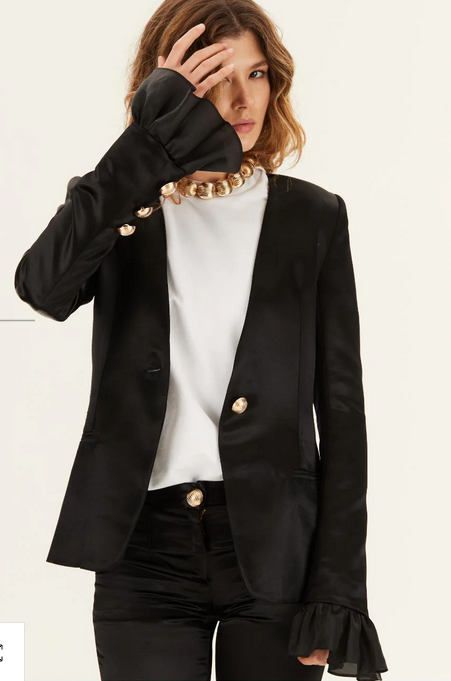MARTIN MARTIN - FABIANNA black jacket with ruffles