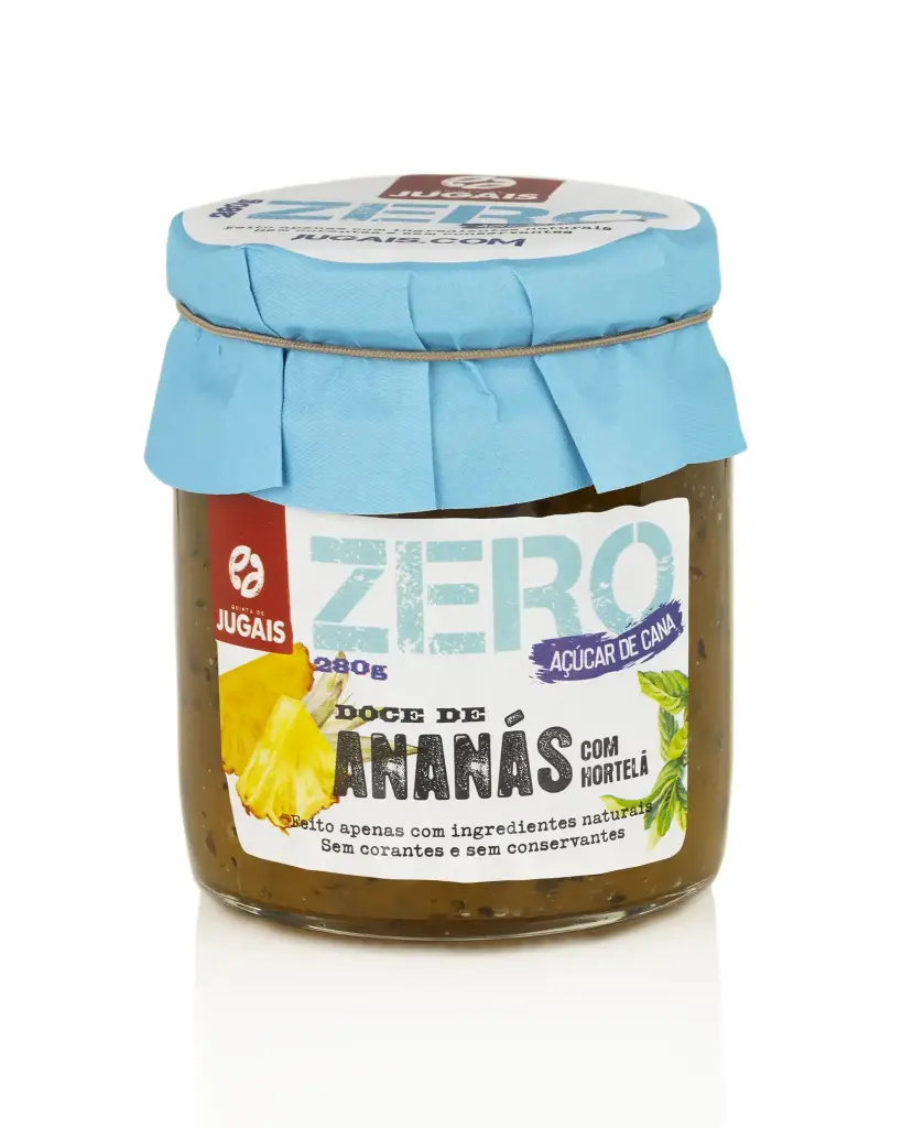 [10301017] Zero Sugar Pineapple and Mint Jam 280g - Quinta de Jugais 