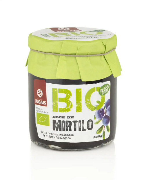 [10302041] Bio Blueberry Jam Zero Sugar 280g - Quinta de Jugais  