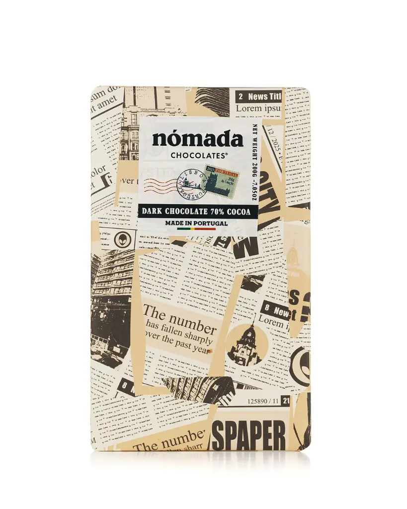 [301016] Tablet Dark Chocolate 70% Journal 200g - Nomada   