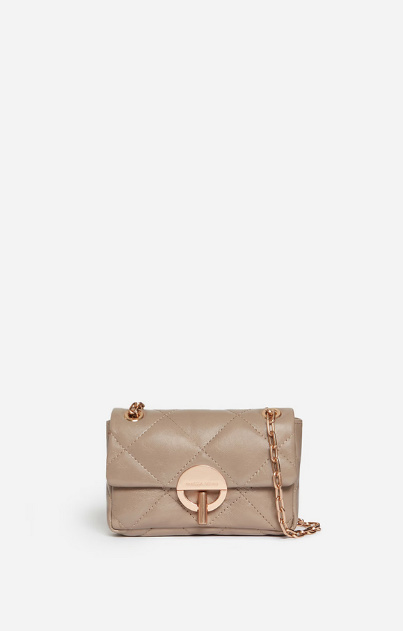 [4HVD84-V40326 122] VANESSA BRUNO - Nano Moon Quilted Taupe