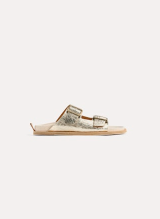 FORTE FORTE - Craquel Leather Buckles Sandals
