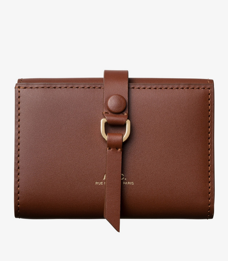 [PXAWV-F63553] A.P.C. - Noa Trifold Wallet Hazelnut