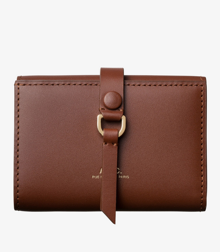[PXAWV-F63553] A.P.C. - Noa Trifold Wallet Hazelnut