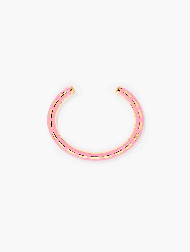[SS25BR08 MG] AURELIE BIDERMANN - Positano Bracelet Vichy Pink 