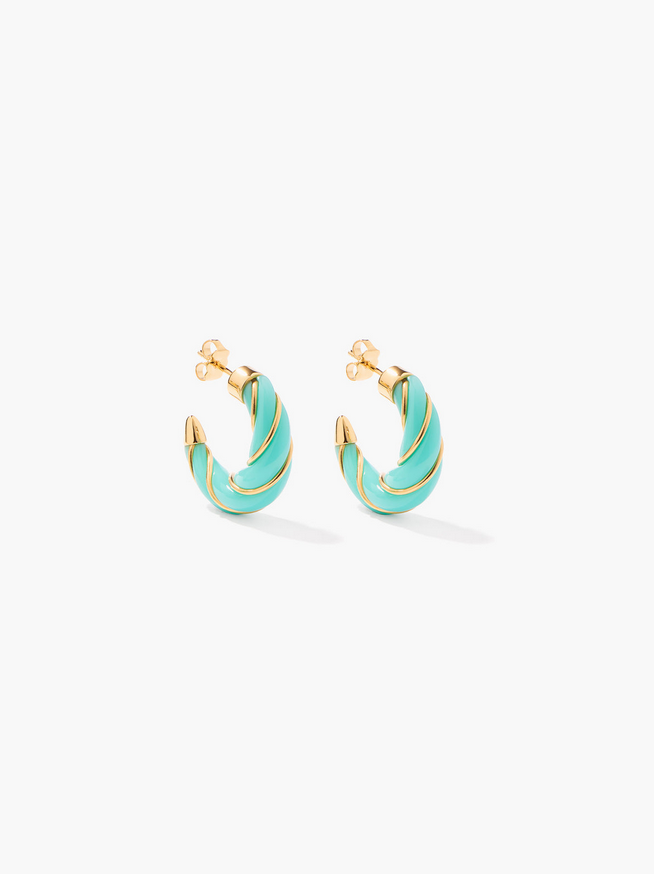 [SS25BO15 MG] AURELIE BIDERMANN - DIANA Aqua Earrings