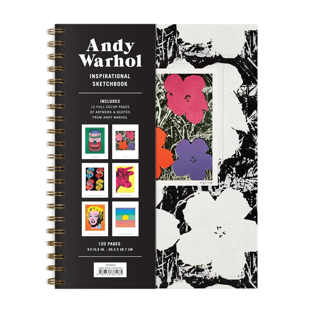 Andy Warhol Inspirational Sketchbook: Includes 12 Full-Color Pages of Artwork & Quotes From Andy Warhol