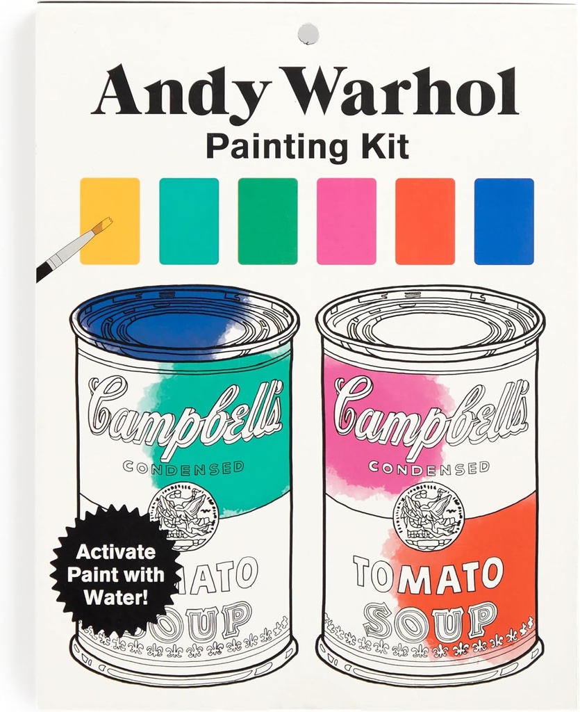 Andy Warhol – Painting Kit with Illustrations of Pop Art Designs for Children Ages 5 and Up