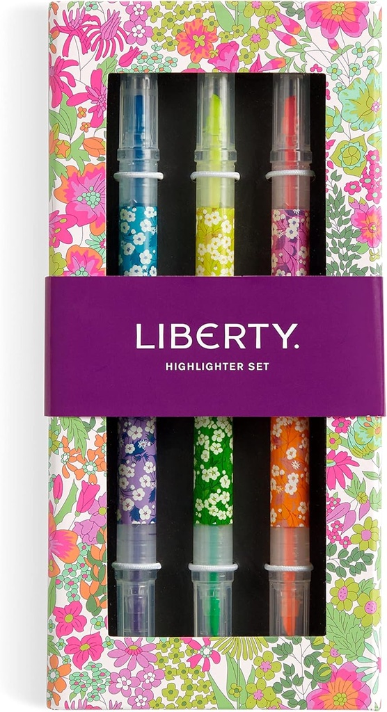 Liberty Mitsi – Highlighter Set with 6 Neon Ink Colors Featuring Classic Japanese