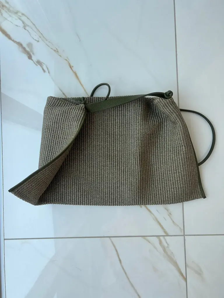 Event BIDINIS FILIBERTA RAFFIA+LEATHER GREEN RAFFIA+MUSK GREEN TRIM