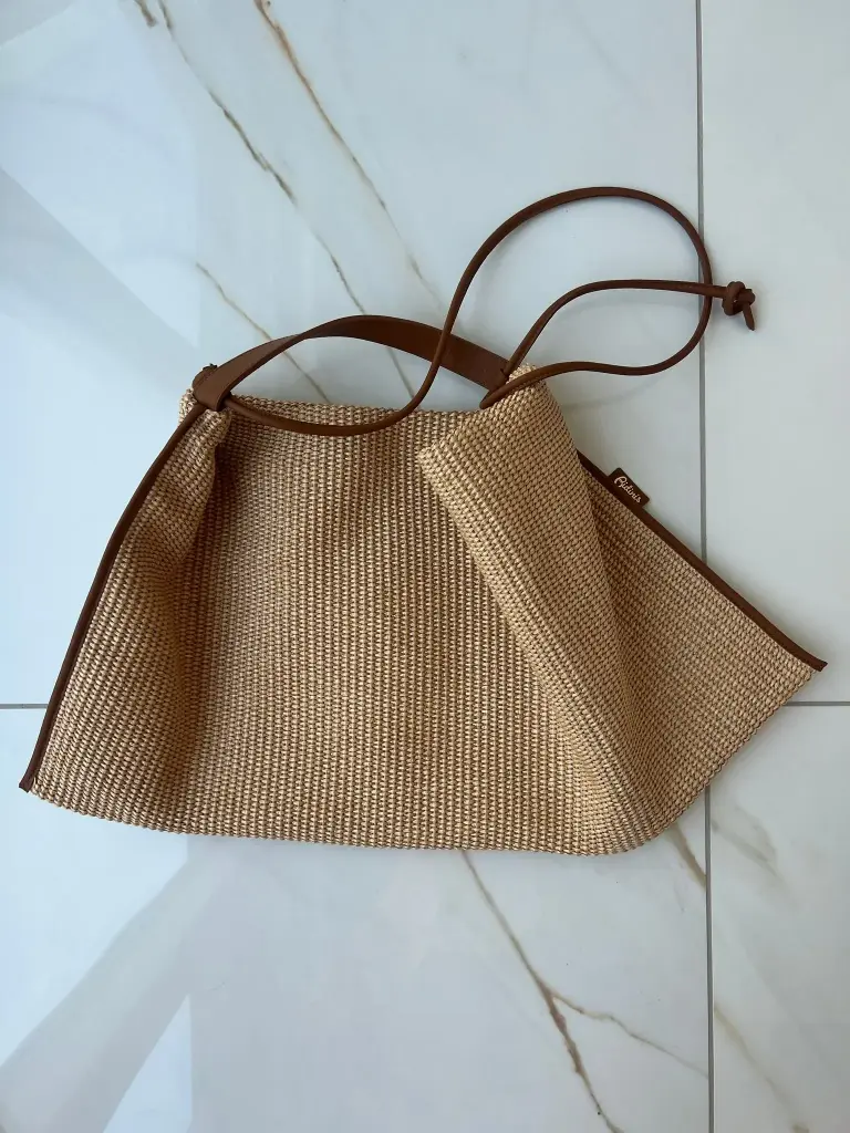 Event BIDINIS TOTE RATTAN+CROCHET BLACK TRIM
