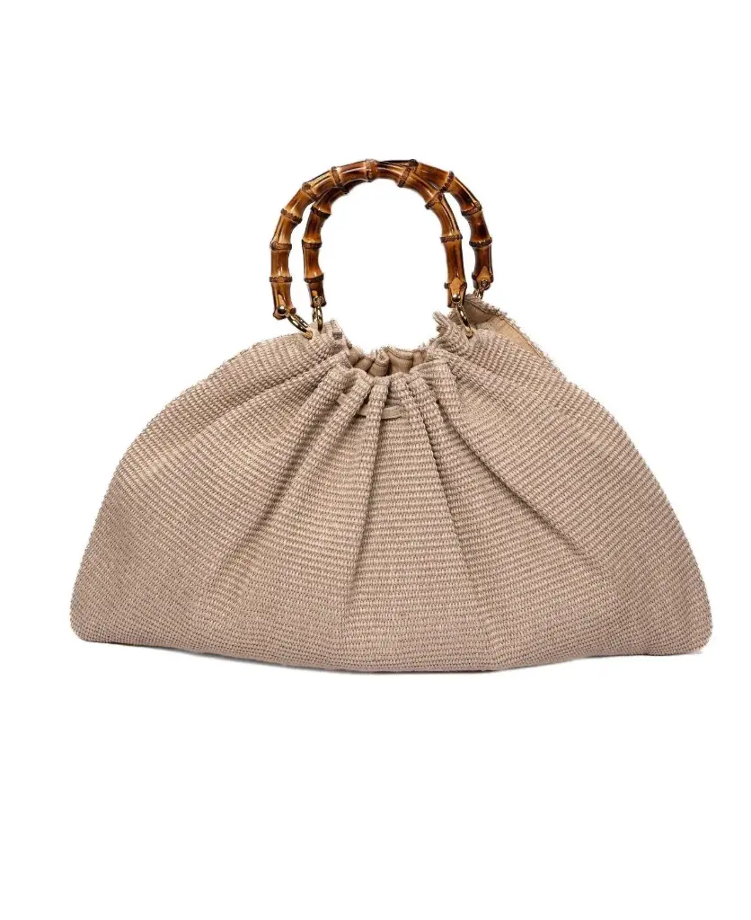 Event BIDINIS CATERINA LARGE RAFFIA LIGHT GREY