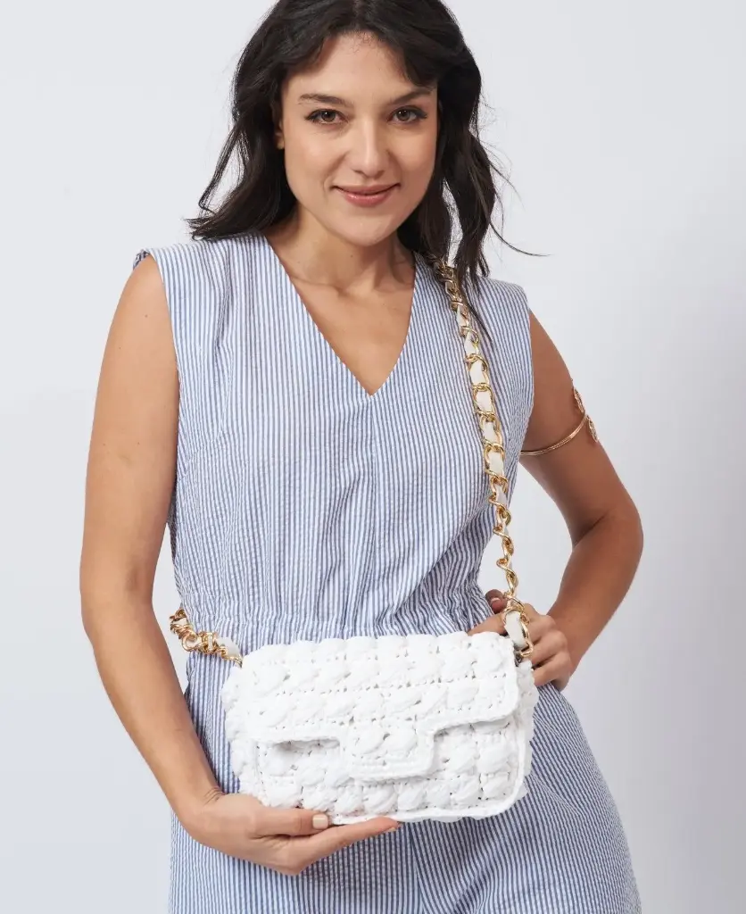 Event BIDINIS LUCREZIA RAFFIA CROCHET WHITE