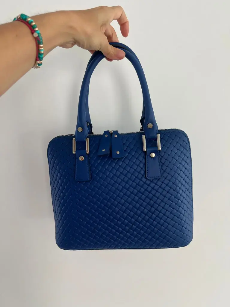 Event BIDINIS BUGATTI Interwoven print leather COBALT BLUE
