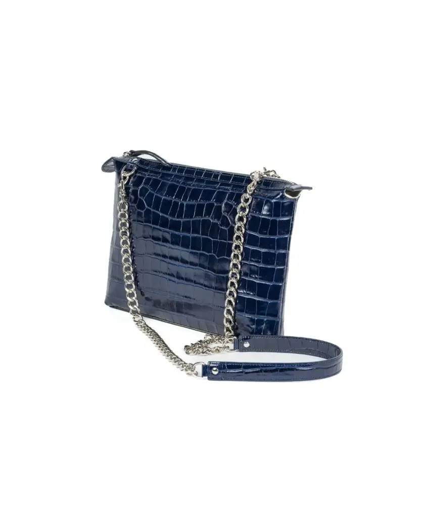 Event BIDINIS CROSSBODY PEBBLE BICOLOURED LEATHER NAVY BLUE