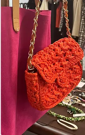 Event BIDINIS LUCREZIA CROCHET RAFFIA ORANGE