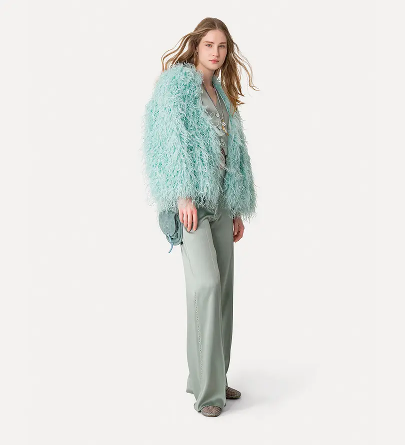 FORTE FORTE - Embroidered trousers in satin