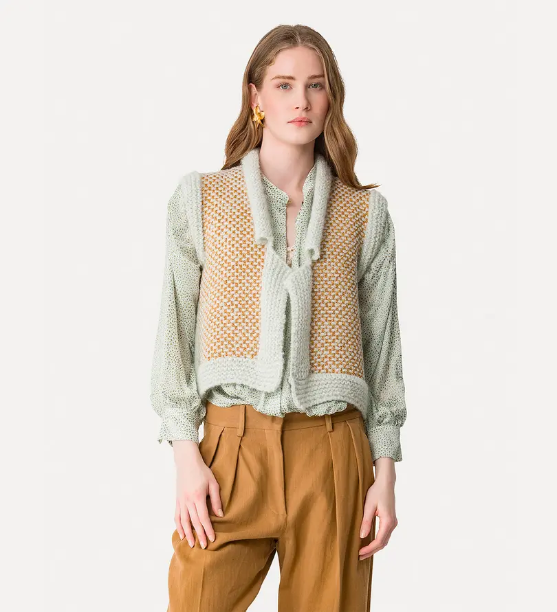FORTE FORTE - vest in natté tweed
