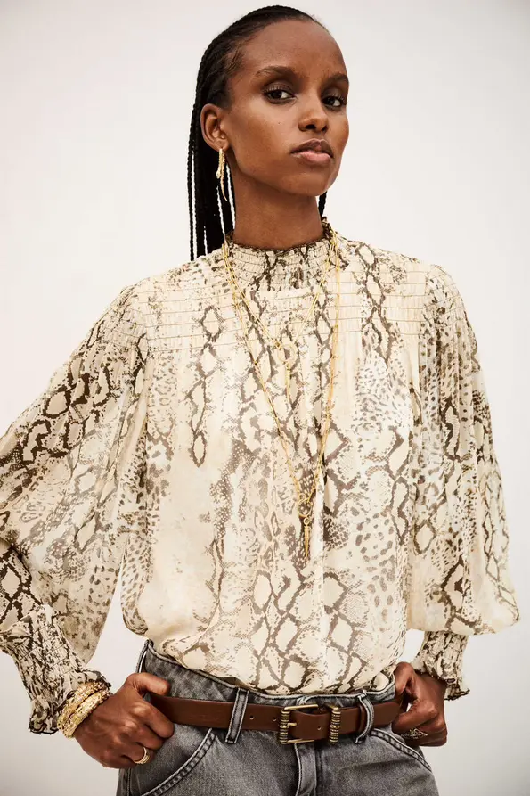 BA&SH - SHAMY Beige Blouse