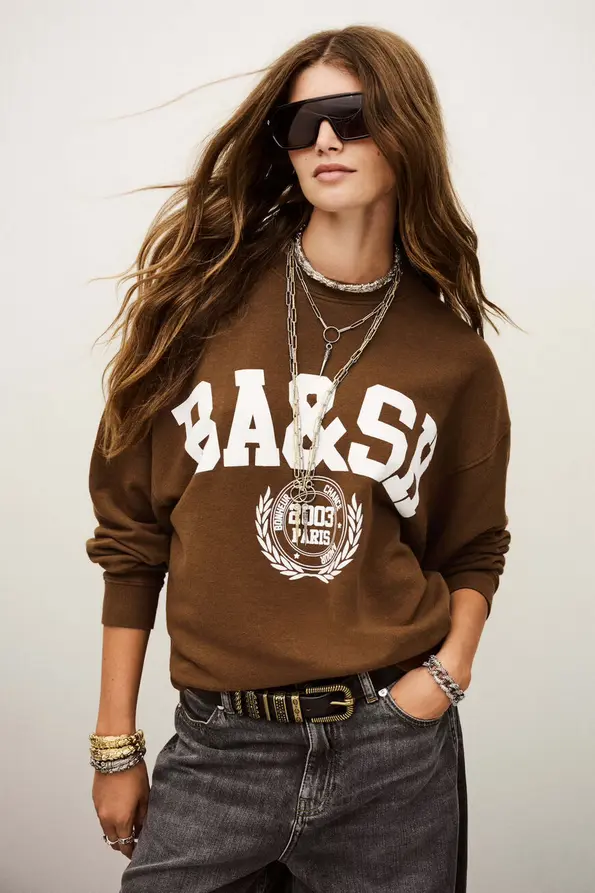 BA&SH - BENJAMIN Brown Sweatshirt 