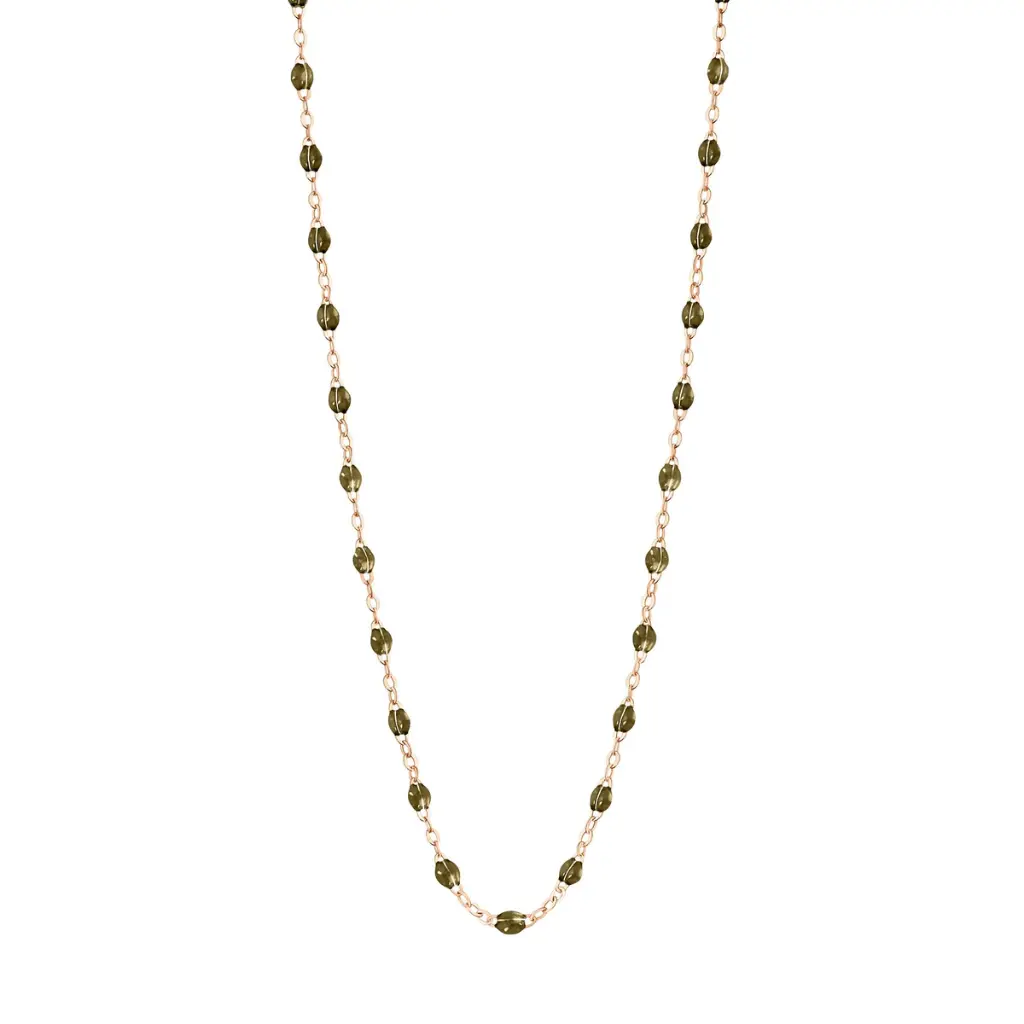 [B1GI001R3845XX] KHAKI Necklace 45cm Classic Gigi, 18ct Rose Gold - GIGI CLOZEAU