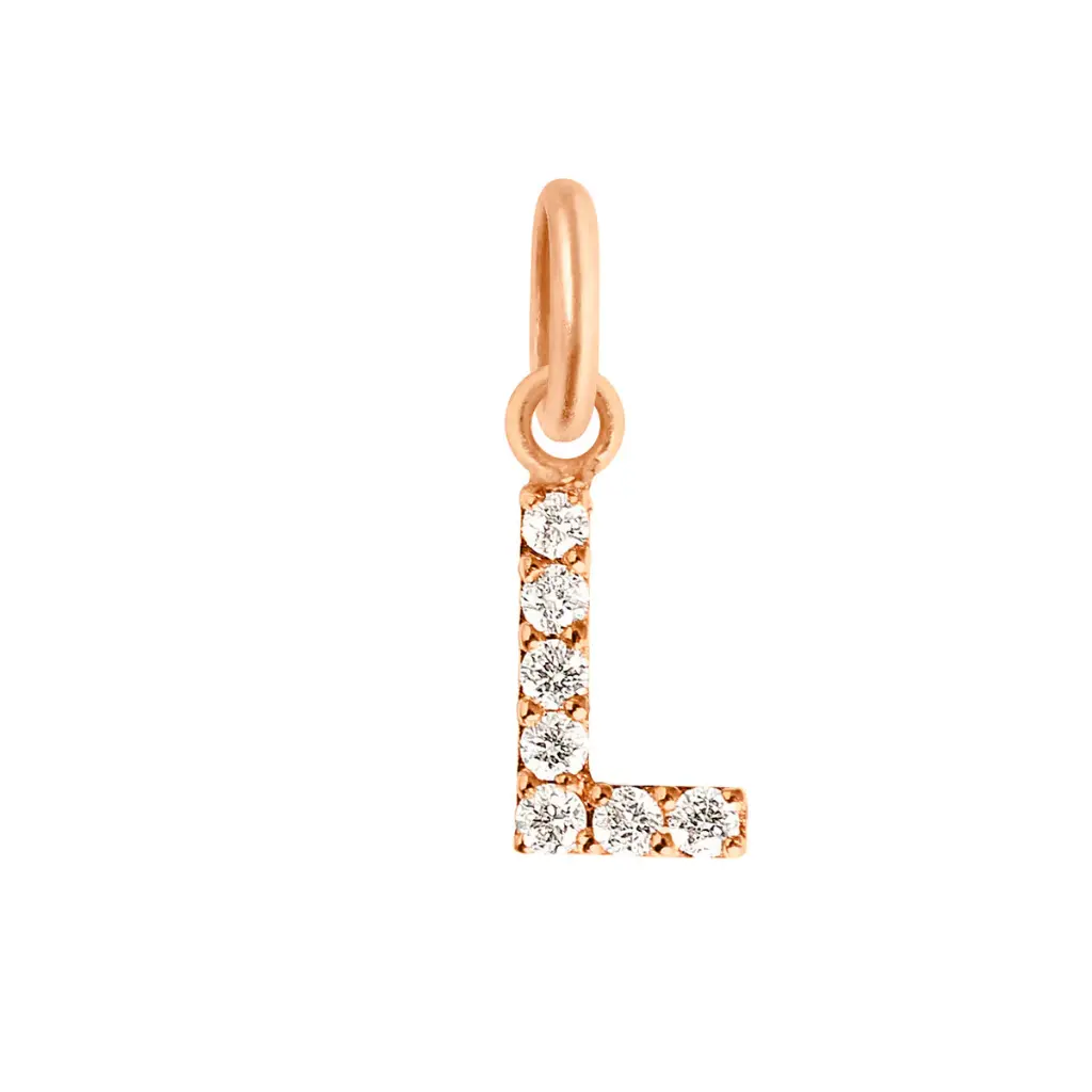 [B5LE00LR00XXDI] Diamond Lucky Letter L Gigi Supreme,18cts Rose Gold - GIGI CLOZEAU